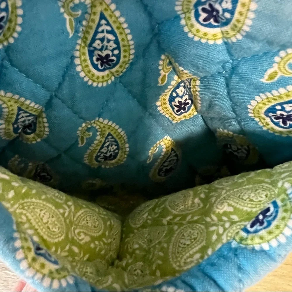 Vintage VERA BRADLEY Bermuda Blue 2005 Baby Bag Green Paisley Changing Pad Y2K